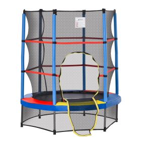 Î¦5FT Kids Trampoline with Enclosure Net for Age 3 to 6 Years, Mixed Color