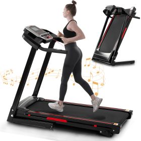 Folding Treadmills 3.5HP Portable With Incline Electric Treadmill Running Walking