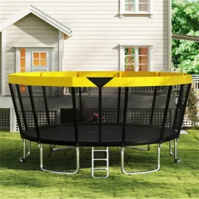 16FT Outdoor Trampoline With 360Â° Safety Enclosure Net, Family Recreational Trampoline For Backyard