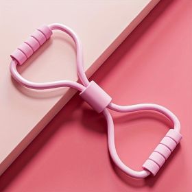 8-Shaped Elastic Resistance Band (Color: Pink)