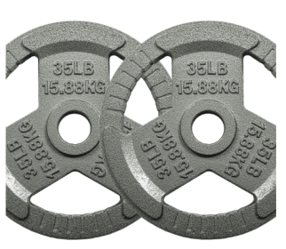 Only Supports Self Pickup  2 Inch Olympic Cast Iron Weight Plates For Strength Training And Weightlifting, Multiple Weights (Option: 35LB Single)