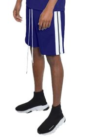 Side Stripe Tape Shorts (Color: NAVY, size: S)