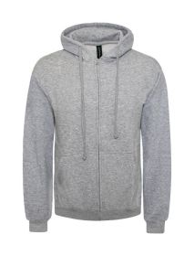 FLEECE ZIPPER HOODIE (Color: H-12, size: S)
